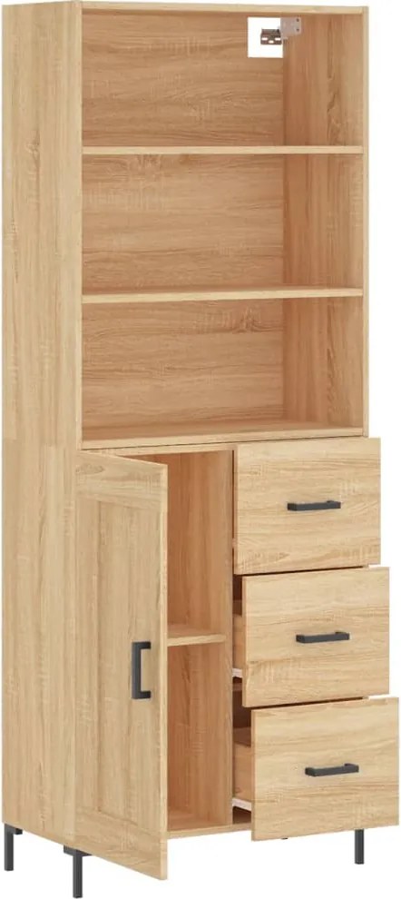 vidaXL Dulap înalt, stejar sonoma, 69,5x34x180 cm, lemn compozit