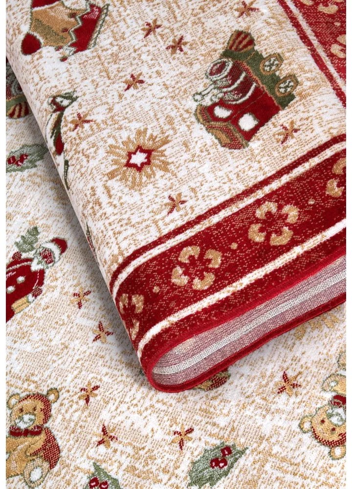 Covor roșu din amestec de bumbac 160x230 cm cu model de Crăciun Toy's Delight Red Christmas – Villeroy&Boch