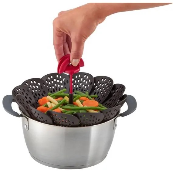 Coș pentru gătire la aburi Tefal INGENIO negru/roșu