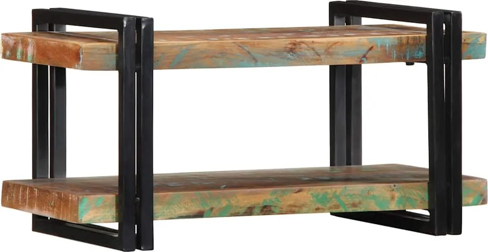 vidaXL Raft de perete din lemn masiv multicolor recuperat