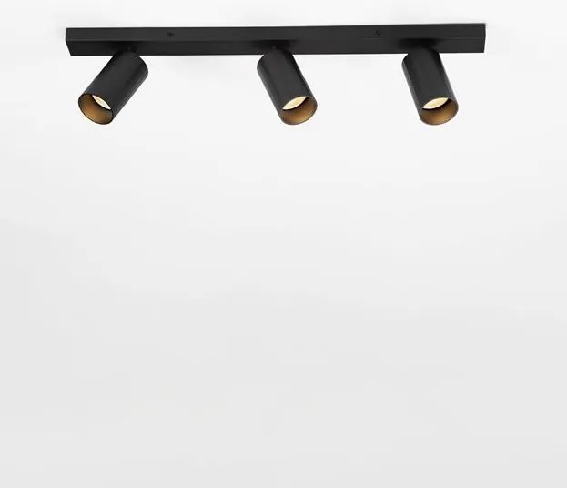 Plafoniera cu 3 spoturi GU10 ZELOS negru