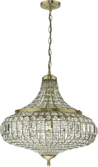 Där Lighting ASM0675 - Candelabru suspendat pe lanț ASMARA 6xE14/40W/230V din alamă