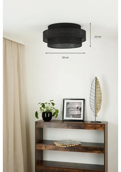 Plafonieră Brilagi SPACE YUTE LED/12W/230V d. 50 cm negru