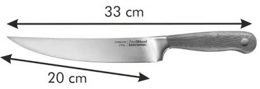 Cuțit de feliat Tescoma FEELWOOD, 20 cm, 20 cm