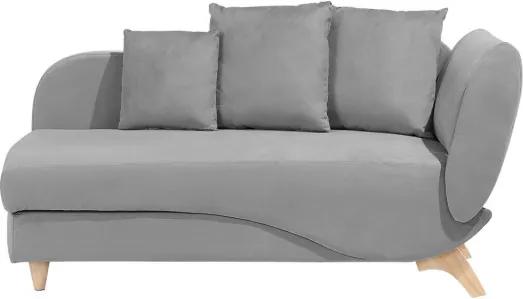 Canapea tip divan Meri, catifea gri