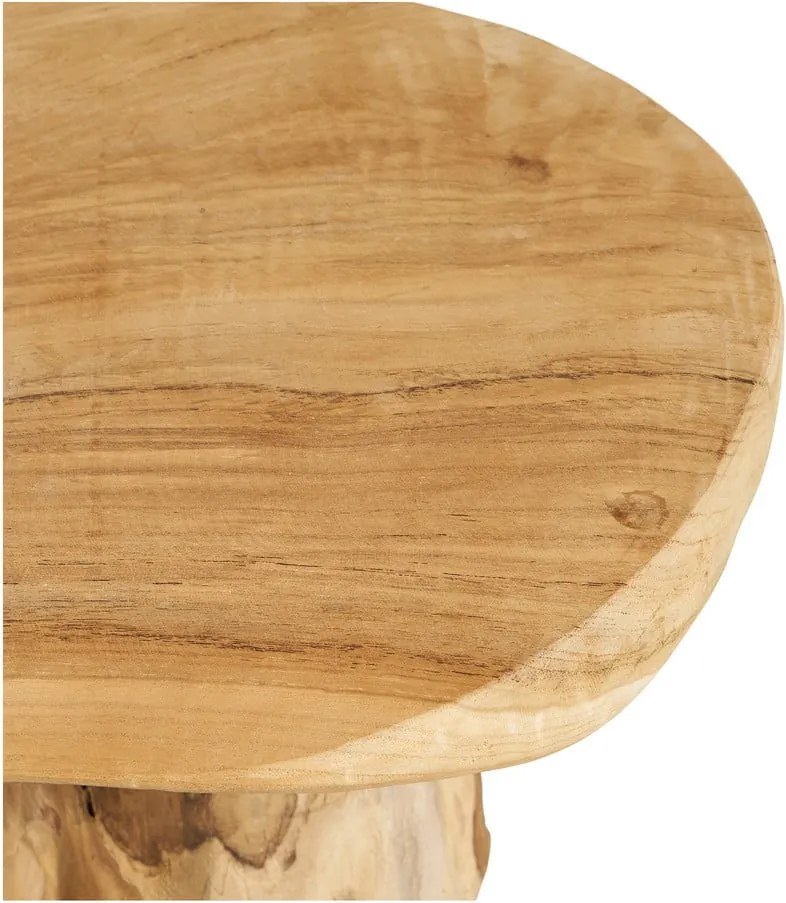 Măsuță auxiliară rotundă din lemn de tec ø 40 cm Palena – House Nordic