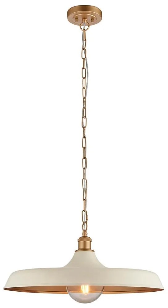 Endon 99999 - Candelabru pe lanț SABIAN 1xE27/10W/230V crem/auriu