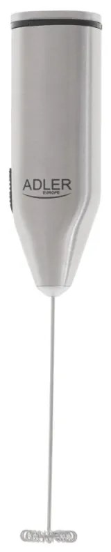 Mixer Frappe Adler AD 4500, Agitator și corp din oțel inoxidabil, 2xAA, Argintiu