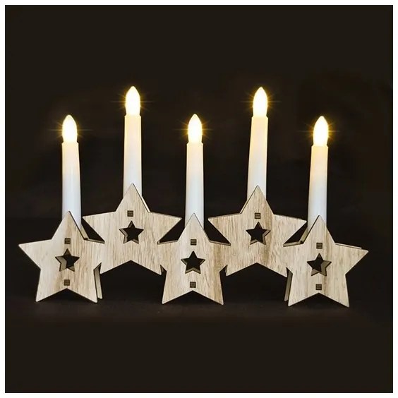 Sfeșnic LED de Crăciun Solight 1V222 5xLED/2xAA