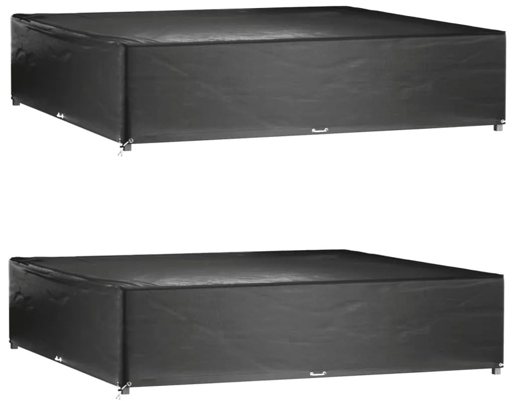 vidaXL Huse mobilier grădină, 2 buc, 16 ocheți, 240x240x55 cm, pătrat
