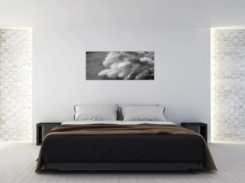 Tablou - iarbă de coadă de iepure pe masă (120x50 cm)