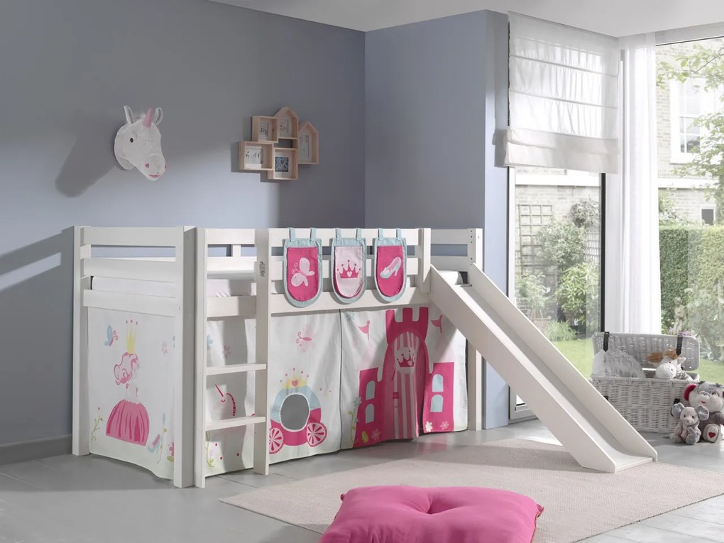 PINO PAT SEMI-INALT cu slide, perdea și 3 buzunare Princess.