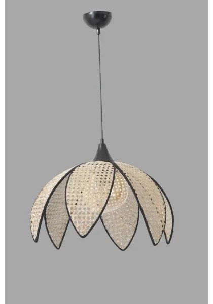 Lustră suspendată pe cablu FUME, 1xE27/40W/230V, Ø 40 cm, negru/bej