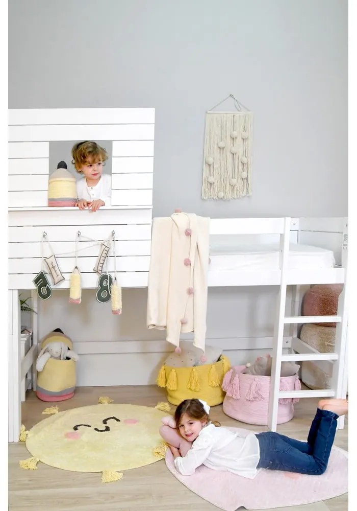 Covor pentru copii galben lavabil/țesut manual din bumbac ø100 cm You're My Sunshine – Lorena Canals