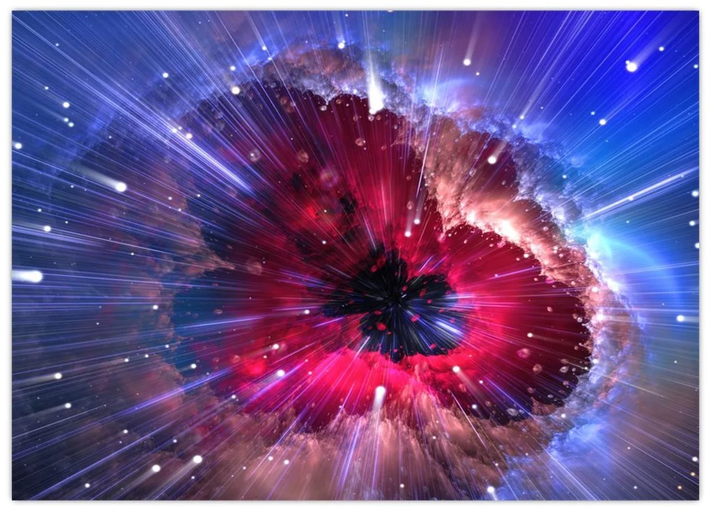 Tablou pe sticlă - Energia universului (70x50 cm)