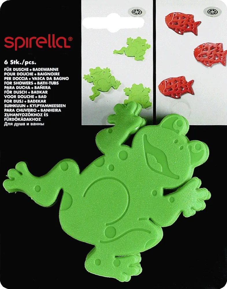Covorașe antiderapante pentru copii pentru cadă 6 buc. 12x11 cm Frogtime – Spirella