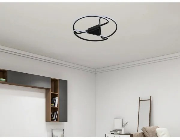 Plafonieră LED dimabilă LED/75W/230V 3000-6500K negru + telecomandă