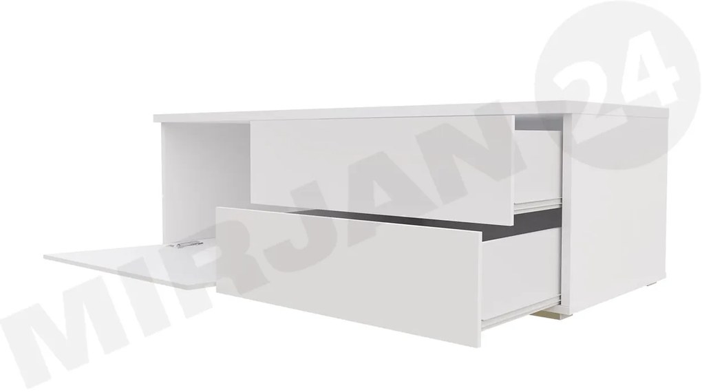 Masă TV Coral XI Double (Alb + Negru lucios ). 1058399