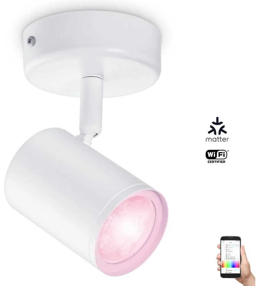 Spot LED RGBW dimabil IMAGEO 1xGU10/4,9W/230V Wi-Fi alb WiZ