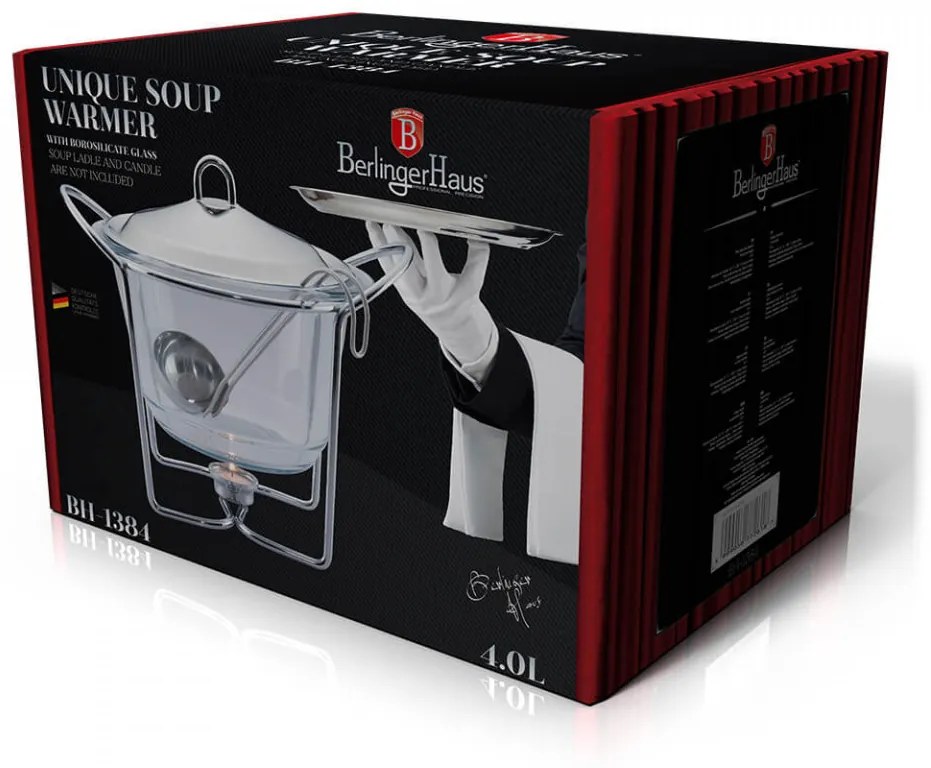 Vas pentru incalzit supa (Soup Warmer) 4L Black Silver Collection Berlinger Haus BH 1384