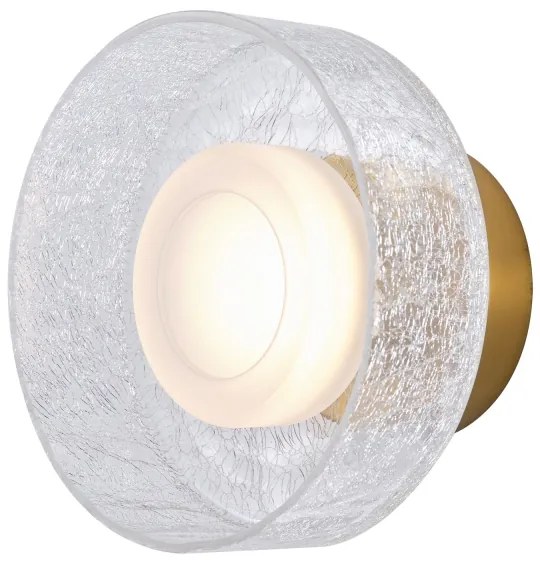 Aplică LED/8W/230V 3000K auriu/transparent