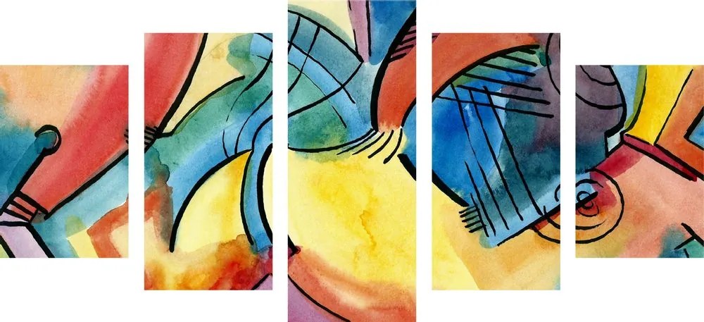 Tablou 5-piese artă abstractă