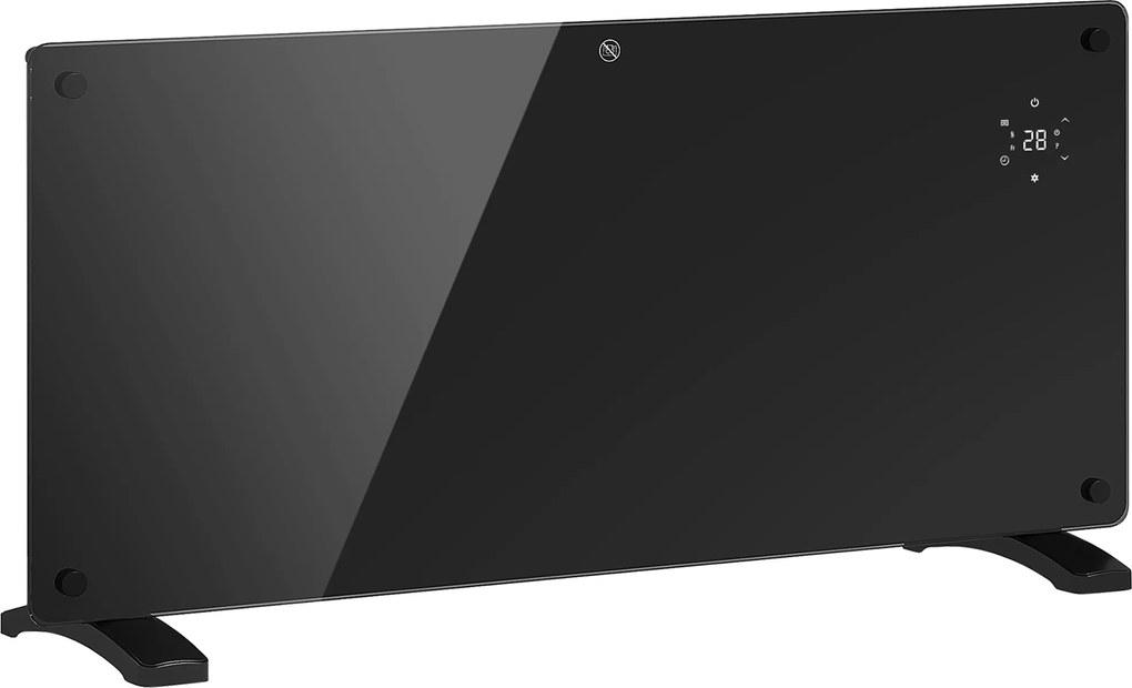 HOMCOM Radiator Electric cu Temperatură Reglabilă, Protecție la Supraîncălzire și Telecomandă, 87x21,5x44,5 cm, Negru | Aosom Romania