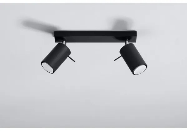 Lampă spot RING 2 2xGU10/40W/230V negru