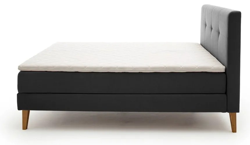 Pat boxspring gri antracit 180x200 cm Stockholm – Meise Möbel