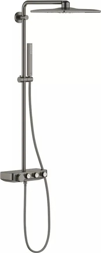 Coloana de dus cu baterie termostatata antracit periat Grohe Euphoria SmartControl 310 Cube Duo