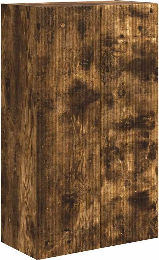 vidaXL Dulap TV de perete Pe perete Stejar fumuriu 59,5 x 31 x 100 cm