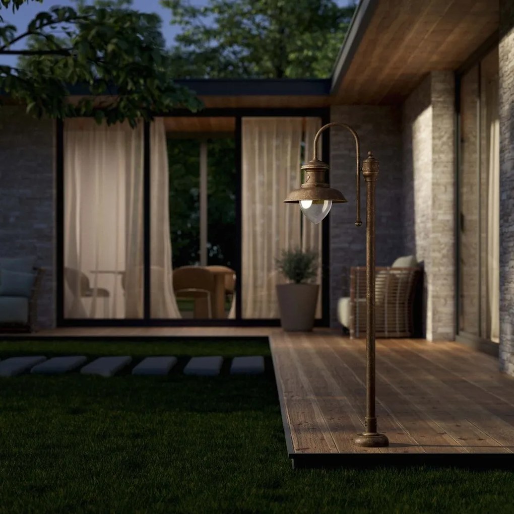 Stalp exterior IP44 realizat manual din alama Amalfi