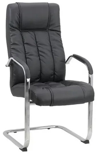 Scaun de conferinta OMAN piele ecologica, Negru