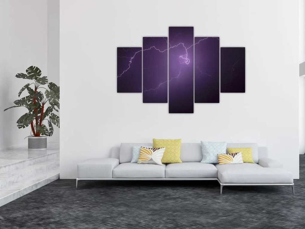 Tabloul cu fulger pe cer (150x105 cm)