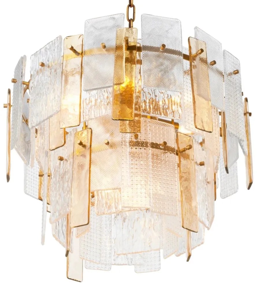 Candelabru design LUX, Sticla Texturata, Cassiano