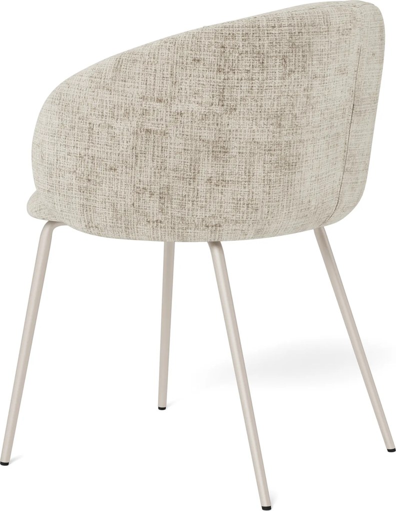 MAZZONI EXPORT CLARA Bej (țesătură Juto 4)/picioare bej-gri (cașmir) - SCAUN MODERN ADÂNC TAPIȚAT PENTRU SALON/LIVING/BIROU LOFT