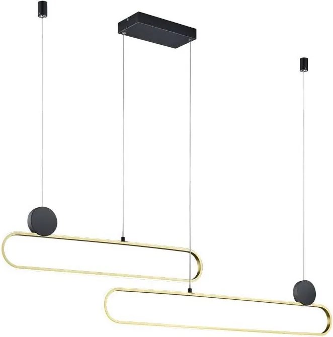 Trio - Lustru LED reglabil suspendat pe cablu GRANT LED/54W/230V 2300/3000/4000K negru/auriu