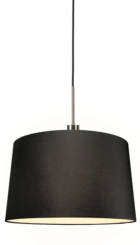 Lampă modernă cu pandantiv din oțel cu abajur 45 cm negru - Combi 1