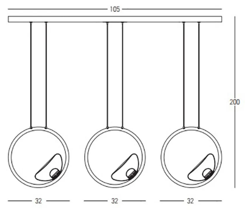 Suspensie  23029 Zambelis LED, Auriu, Grecia