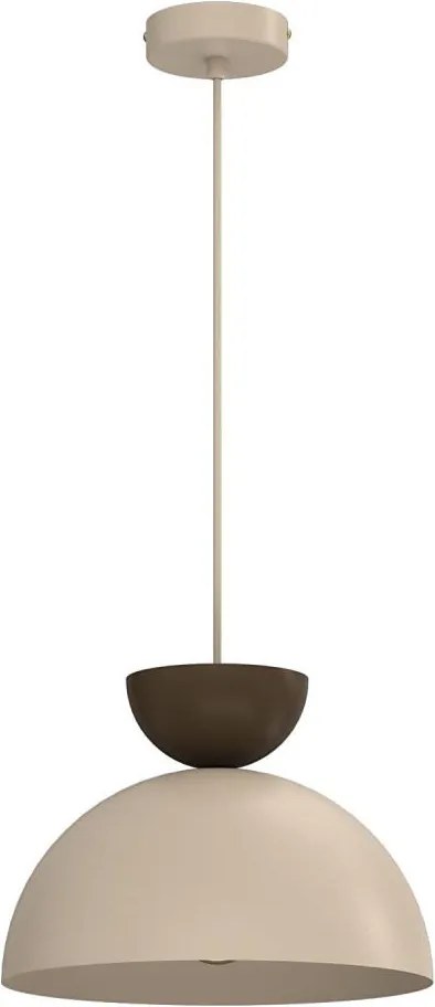 Lustră suspendată pe cablu NEVIS 1xE27/15W/230V, diametru 29 cm, bej