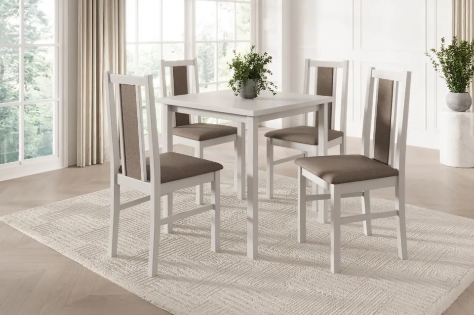 Scaun tapitat, din lemn, Vos XIV, ADRK Furniture (Culoare: Sonoma / Opium 99)