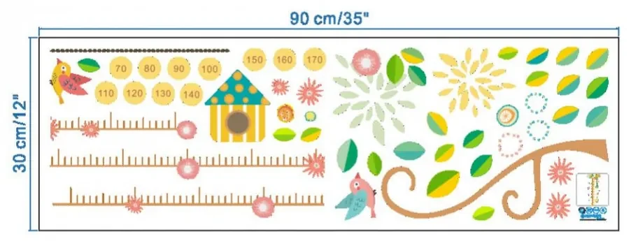 Sticker perete Grow up birds