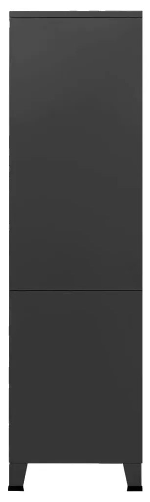 Sifonier industrial, negru, 90x50x180 cm, metal Negru, 1