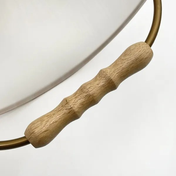 Lustră reglabilă RAMONA 1xE27/60W/230V maro/alb/stejar