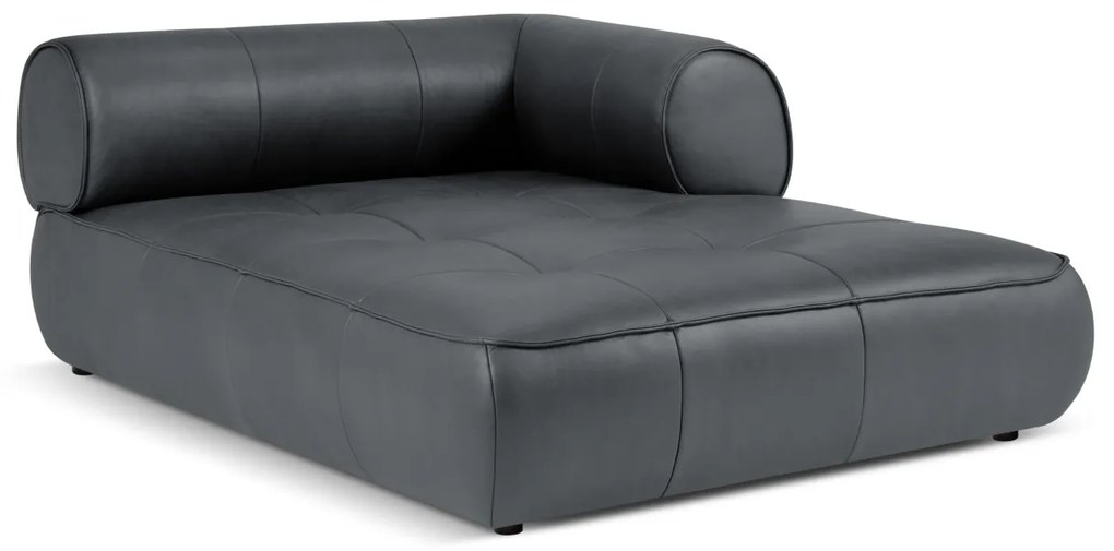 Sezlong Lily cu tapiterie din piele naturala