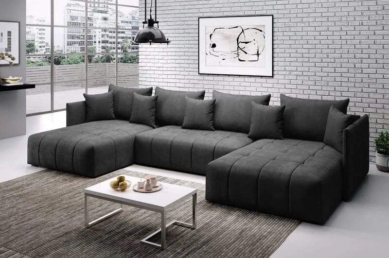 Colțar extensibil dumonde cu ladă de depozitare si sezut confortabil d