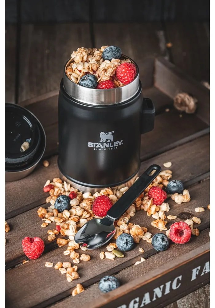 Termos negru pentru mâncare din oțel inoxidabil 400 ml Legendary Classic Black – Stanley