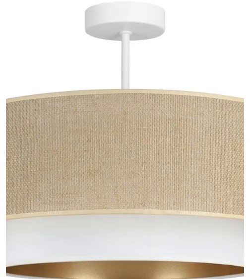 Lustră aplicată SARTA 1xE27/60W/230V alb/iută