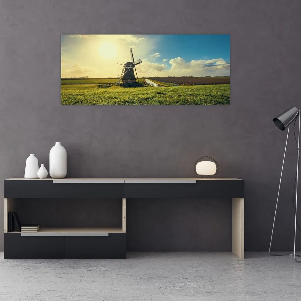 Tablou - Mori de vânt (120x50 cm)