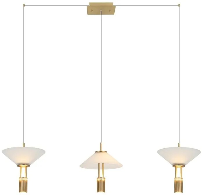 Lustra LED suspendata design modern decorativ Newy 3L aurie